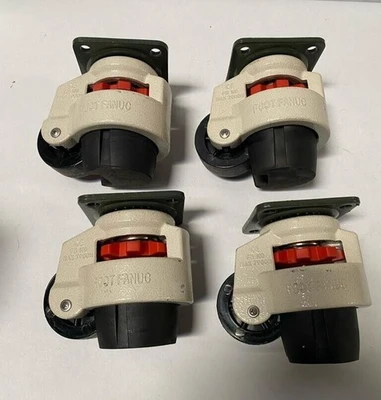 Foot Fanuc Caster Swivel Wheel Leveling Machine Locking Heavy Duty Lot of 4