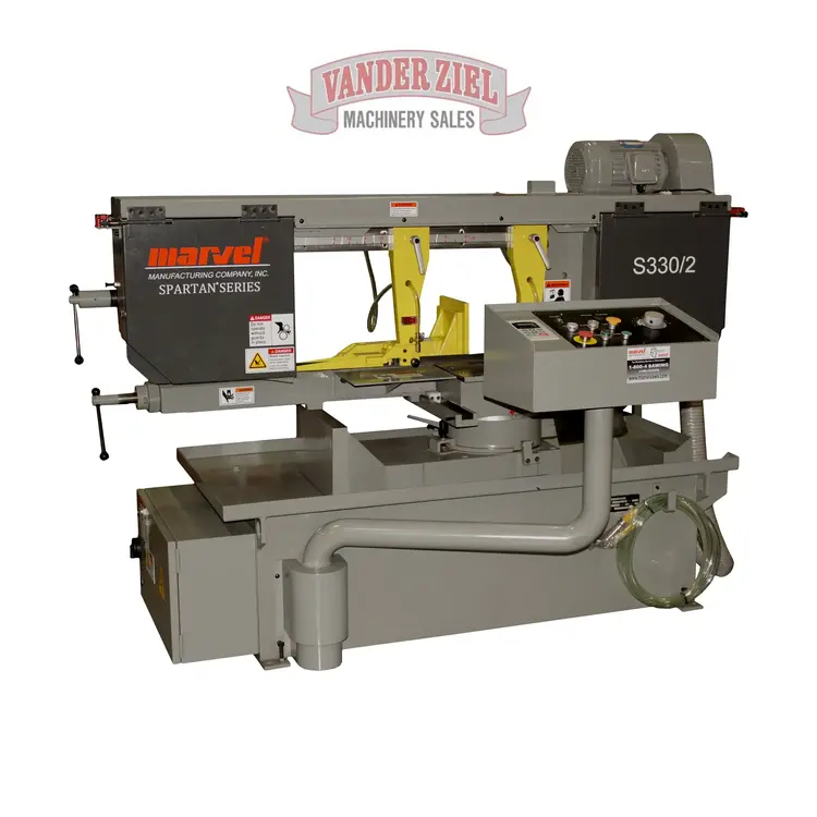 New | in-Stock MARVEL MANUFACTURING S330/2-HV Horizontal Band Saws Michigan US | Vander Ziel Machinery Sales #482410