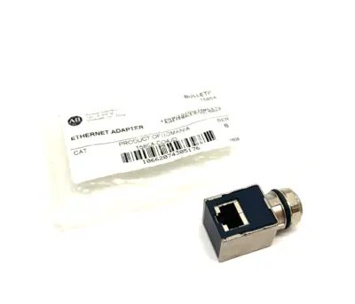 USED ALLEN-BRADLEY SER. B ETHERNET ADAPTER 4-PIN M12 D-CODE FEMALE