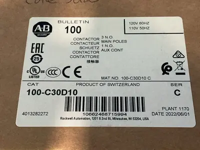 Used ALLENBRADLEY 100S / 100C30*00 PLC Contactors Ohio US | HGR 24 #1518395