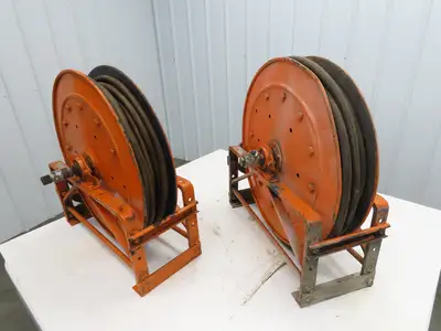 Hannay Reels 818-23-24C SR Retractable Industrial Air Hose Reel 1/2" Lot Of 2