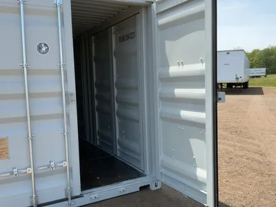 2026 40’L x 8’W x 9’ 6”T High Cube Shipping/Ground Container, swing doors on one end and four sets o...