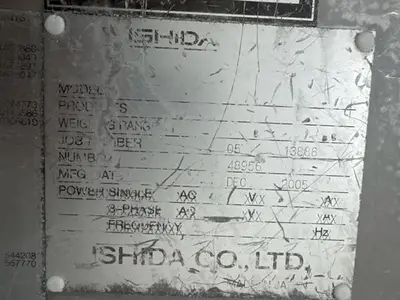USED 2005 ISHIDA CO. CCW-M-210-WN-S-70-WP