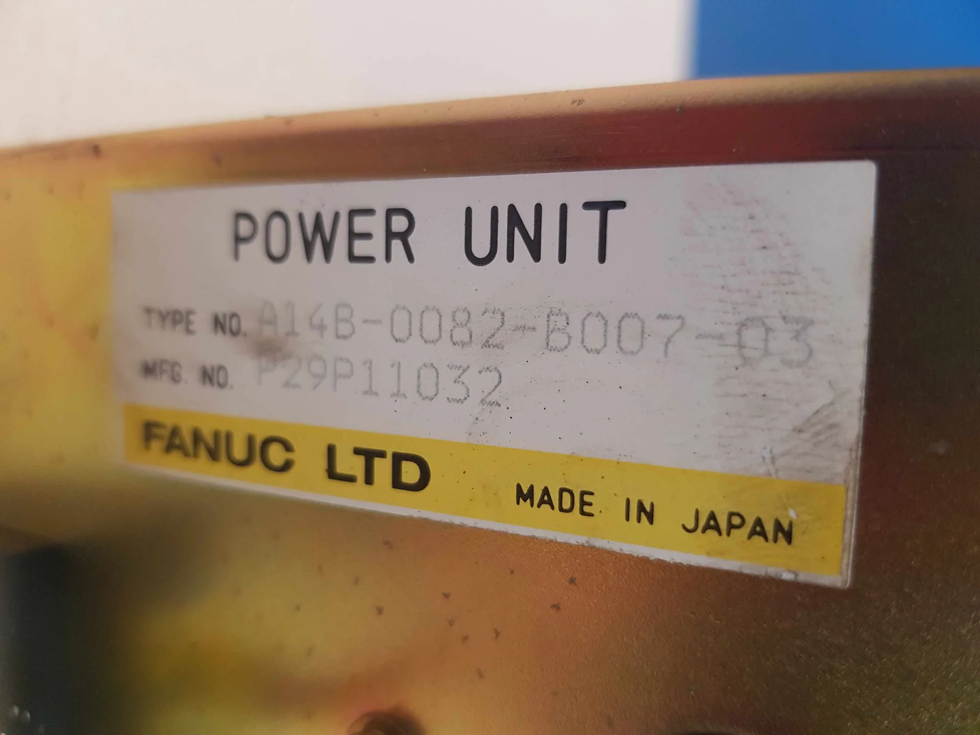(REF 299) FANUC LASER POWER UNIT A14B-0082-B007-03
