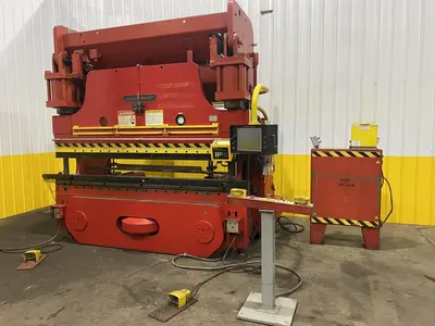 230 TON X 10' CINCINNATI MODEL #230-8AS HYDRAULIC CNC PRESS BRAKE W/ UPGRADED CONTROLS: STOCK #19386