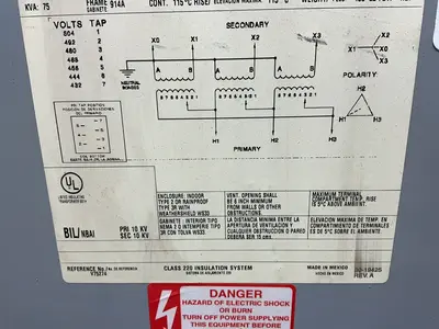 Used CUTLERHAMMER V48M82F75A Transformers Ohio US | HGR 24 #1542197