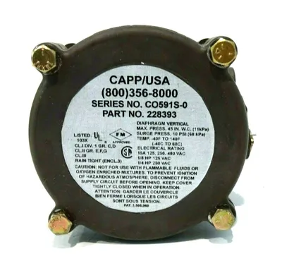 NEW CAPP / USA 228393 PRESSURE SWITCH CO591S-0