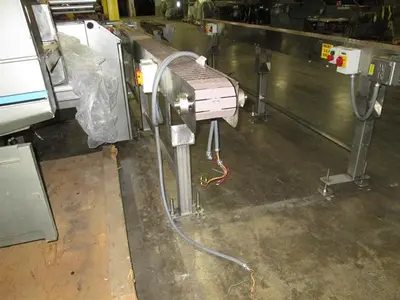 Hanover 6" wide x 14-ft Long Stainless Steel Flat Top Chain Conveyor