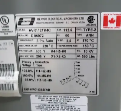 NEW BEAVER AVR112TH4C