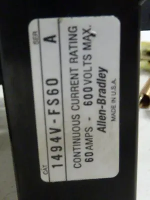 USED ALLEN BRADLEY 1494V-DS60 SER A