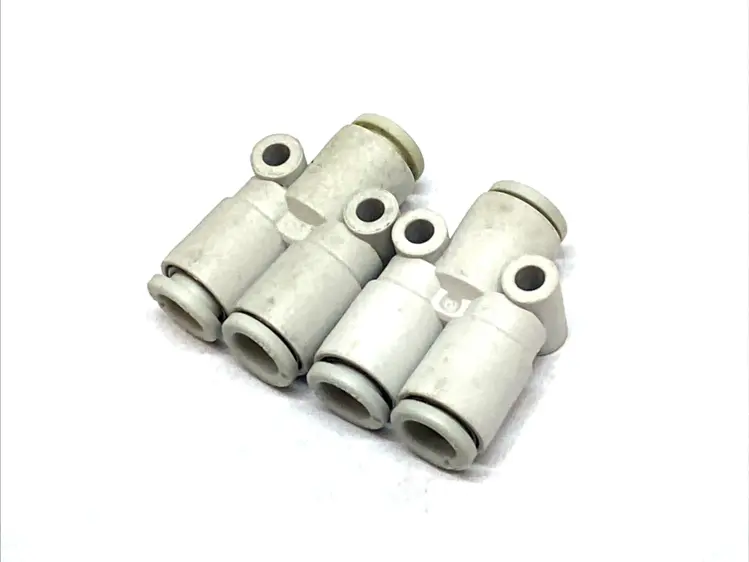 Used SMC UNION Y FITTING 6MM PUSH-IN TUBE 3-WAY ONE-TOUCH LOT OF 2 Hoses | Maverick Industrial Sales #1100814