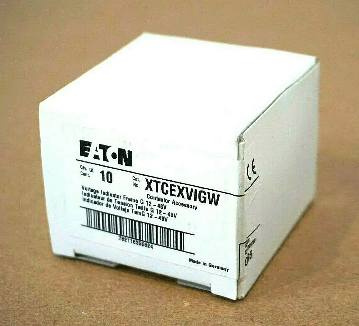 BOX OF 10 NEW EATON XTCEXVIGW VOLTAGE INDICATOR