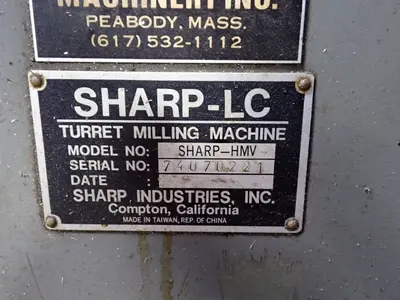 Used 1985 SHARP INDUSTRIES SHARPHMV Vertical Mills Ohio US | HGR 24 #927960