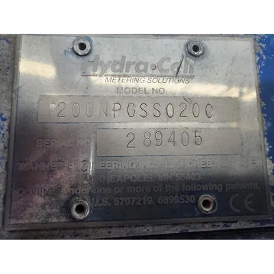 USED WANNER ENGINEERING P200NPGSS020C