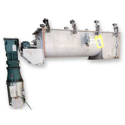 Used 1HP Stainless Steel Sanitary Screw Feeder 9" Dia. X 40"L