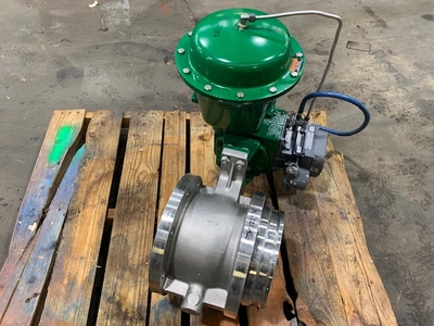 8" -150# Fisher V-Ball Control Valve, Stainless, Year 2015 , Great Condition!