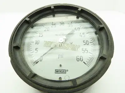 Wika Pressure Gauge 0-60PSI 1/2"NPT 316 SS Tube/Conn. Lower Mount 4.5"Dial