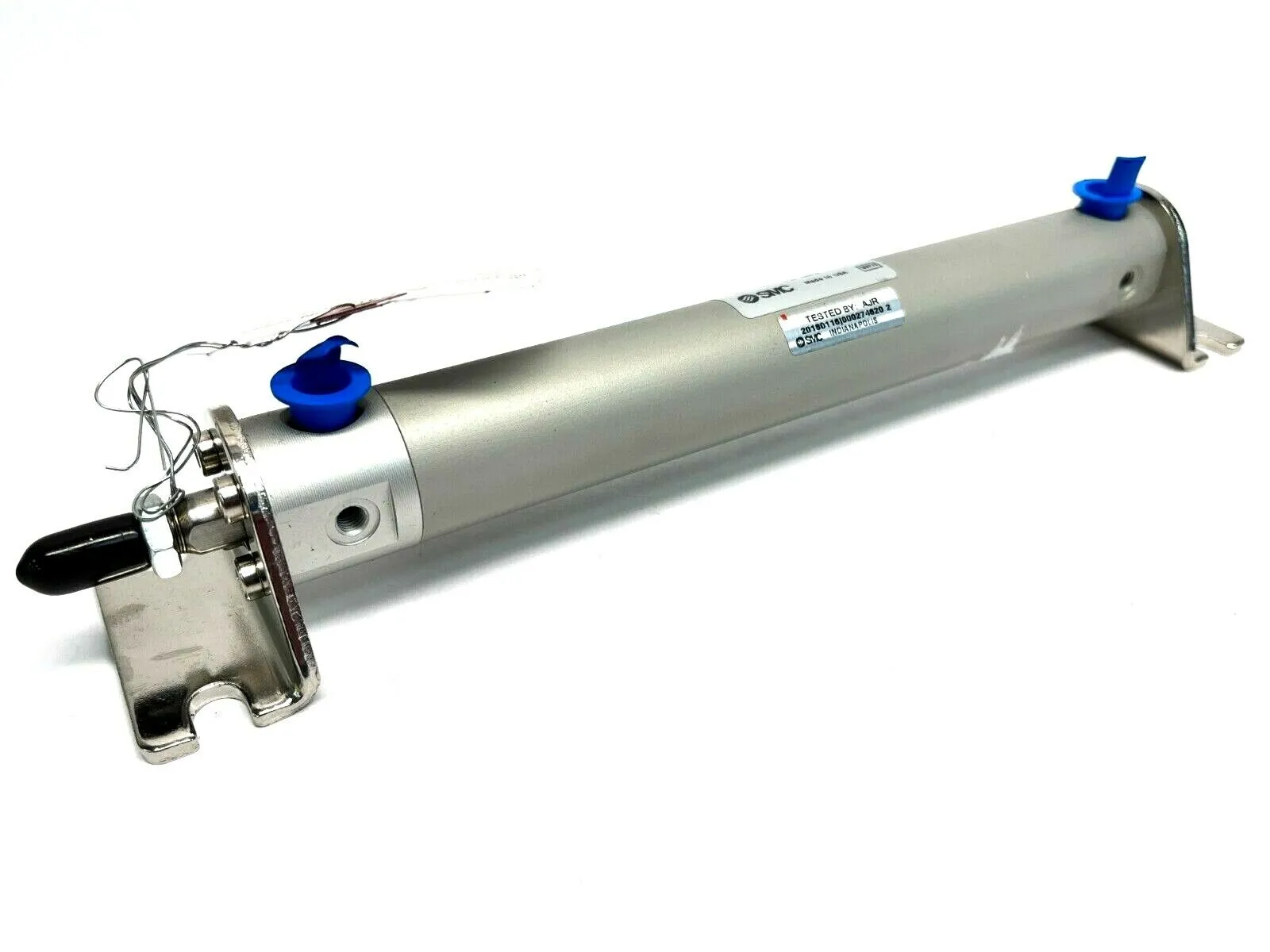 NCGKLN20-0500 | SMC  Round Body Penumatic Air Cylinder 3/4" Bore 5" Stroke 145 PSI - Used