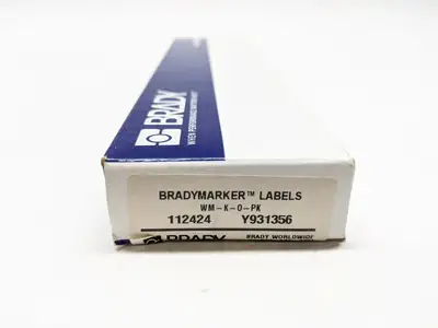 WM-K-O-PK 112424 | Brady WM-K-O-PK Vinyl Cloth Wire Marker 112424 LOT OF 25 Sheets - New Other
