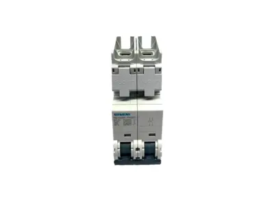 USED SIEMENS MINIATURE CIRCUIT BREAKER 240V 14KA, 2P, TRIP C, 6A