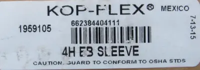 NEW KOP-FLEX 1959105 SLEEVE 4H EB
