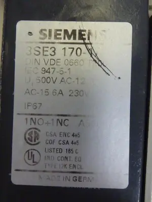 USED SIEMENS 3SE3 170-1A
