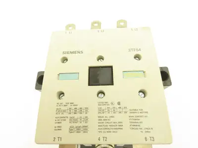 Siemens 3TF54 22-0AJ2 Motor Starter IEC Contactor 3Ph 1000V 250Hp 300A Coil 115V