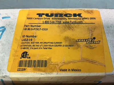 Used TURCK VB 80.5P7X17CS19 Electrical Boxes Ohio US | HGR 24 #1550077