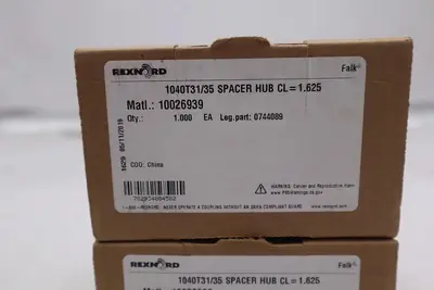 REXNORD 1040T31/35 SPACER HUB CL=1.625 STOCK #3449