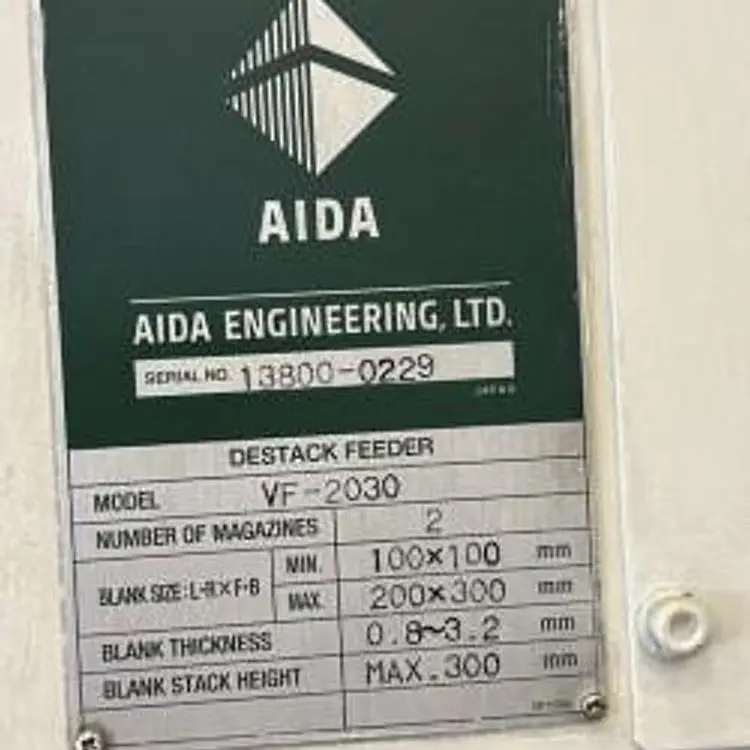 Used AIDA VF-2030 PCB Destacker Machine Michigan US | Midwest Press and Automation #1176262