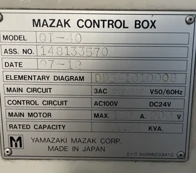 1997 MAZAK QUICK TURN 40 CNC Lathes | Toolquip, Inc. (3)