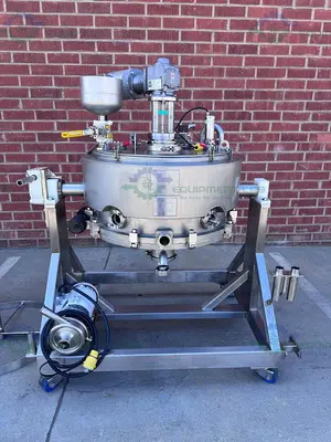 USED ALLEGHENY BRADFORD 174 LITER JACKETED NUTSCHE FILTER / AGITATED DRYER