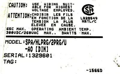 NEW MOORE INDUSTRIES SPA/HLPRG/2PRG/U-AO [DIN] PROGRAMMABLE ALARM