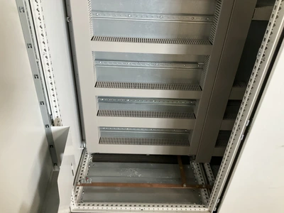 Rittal industrial 2-door electrical cabinet, approx 67-1/2”W x 20” x 78-3/4”T, used