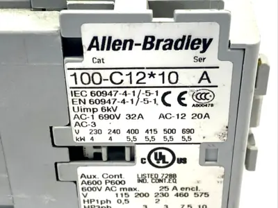 Used Allen Bradley 100-C12A10 PLC Contactors Michigan US | Maverick Industrial Sales #1390942