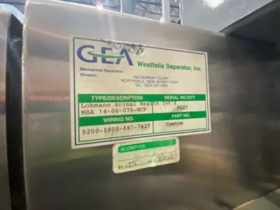 USED GEA WESTFALIA MSA14-06-076