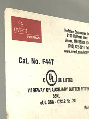 USED NVENT HOFFMAN WIREWAY T-SHAPE 4" X 4"  STEEL GRAY