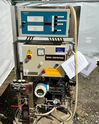 Alfa-Laval WSPX 404 SGP-31G CLARA 20 clarifier skid, 316SS.