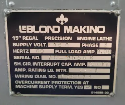 Used LEBLOND 15 REGAL Engine Lathes Kentucky US | Aucto #565317
