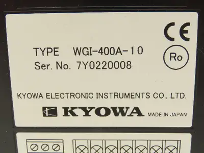 Kyowa WGI-400A-10 Instrumentation Amplifier Display Control Panel With Brackets