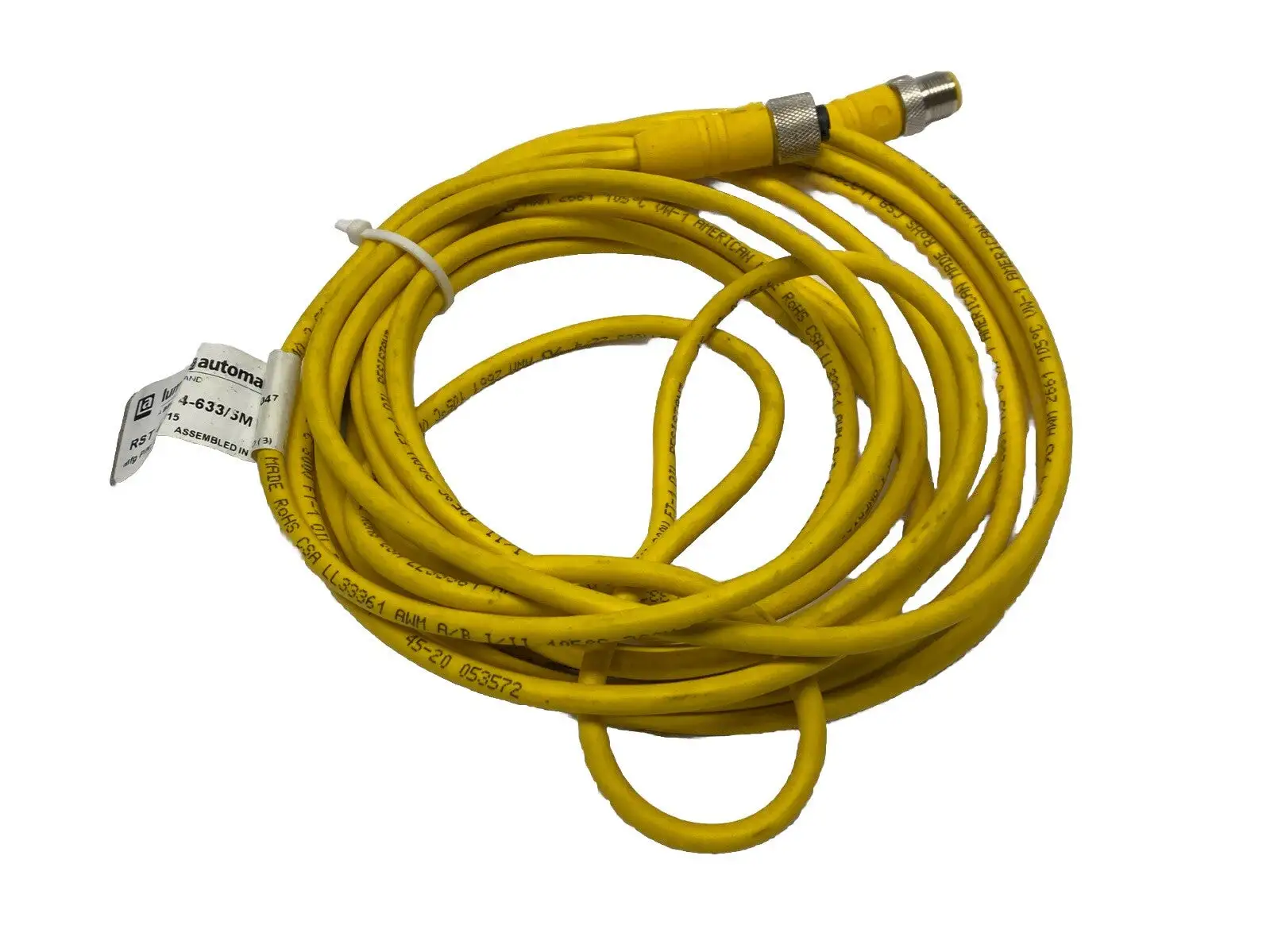Lumberg Automation RST 4-RKT 4-633/5M Actuator Sensor Cable M/F M12 4-Pin 5m
