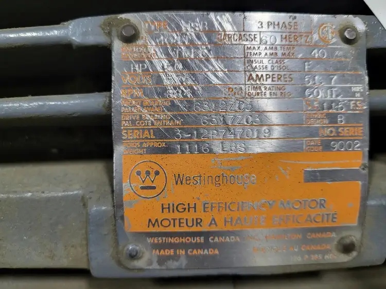 Used WESTINGHOUSE HSB Motors (misc) British Columbia CA | Lenmark #246972