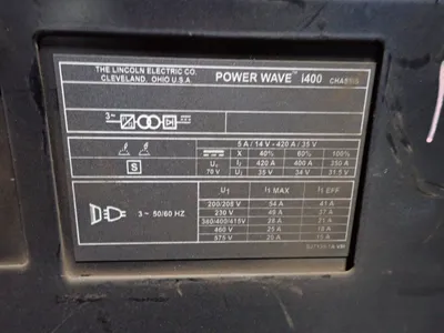 USED LINCOLN ELECTRIC POWER WAVE I400