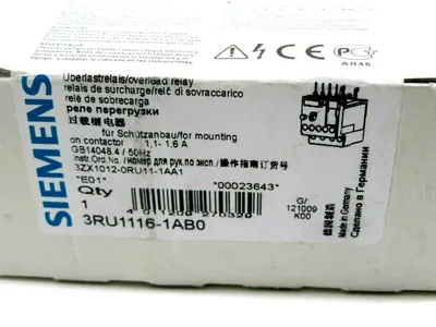 NEW SIEMENS 3RU1116-1AB0 OVERLOAD RELAY 3RU11161AB0