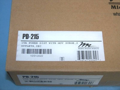 Middle Atlantic PD-715 2-Outlet 15Amp Power Distributor - NEW IN BOX