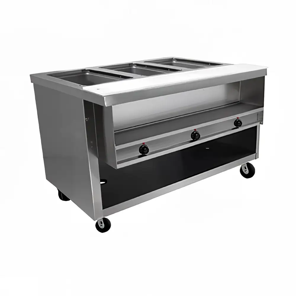 Advance Tabco HDSW-3-240-BS 47 1/8" Hot Food Table w/ (3) Wells & Cutting Board, 208-240v/1ph