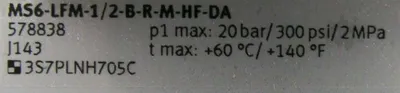 NEW FESTO MS6-LFR VALVE ASSEMBLY MS6-LFM-1/2-B-R-M-HF-DA 8031371 MS6-LFX-1/2-RHF