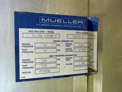Used 2008 MUELLER 5,700 GALLON Stainless Steel Tanks New Jersey US | Perry Equipment #871878