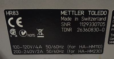 USED Mettler Toledo HR83