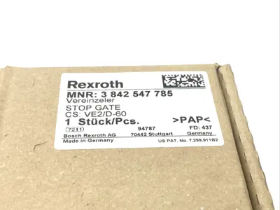 New | in-Stock Bosch Rexroth VE 2/D-60 Conveyor Parts Michigan US | Maverick Industrial Sales #1393048